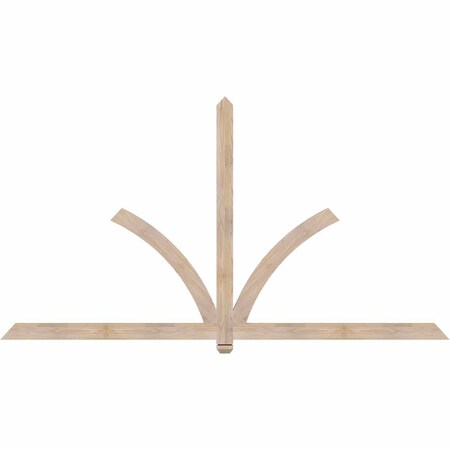 Ekena Millwork Redmond Smooth Timber Gable Bracket, Douglas Fir, 96"W x 52"H x 1 1/2"D x 3 1/2"F, 13/12 Pitch GBW096X52X0204RED00SDF